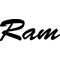 Ram Lettering Decal / Sticker 07