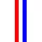 z 12 Inch Red White and Blue Racing Stripe Decal / Sticker