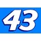 43 Race Number Decal / Sticker 2 Color b