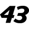 43 Race Number Decal / Sticker b