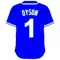 1 Jarrod Dyson Royal Blue Jersey Decal / Sticker