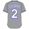 2 Alcides Escobar Gray Jersey Decal / Sticker