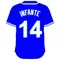 14 Omar Infante Royal Blue Jersey Decal / Sticker