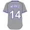 14 Omar Infante Gray Jersey Decal / Sticker