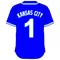 1 Kansas City Royal Blue Jersey Decal / Sticker