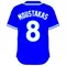 8 Mike Moustakas Royal Blue Jersey Decal / Sticker
