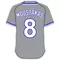 8 Mike Moustakas Gray Jersey Decal / Sticker