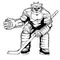 Hockey Bulldog Mascot Decal / Sticker 1