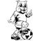 Soccer Bulldog Mascot Decal / Sticker 5