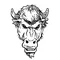 Buffalo Head Mascot Decal / Sticker hd3