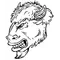 Buffalo Head Mascot Decal / Sticker hd4