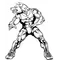 Wrestling Bull Mascot Decal / Sticker 2
