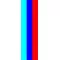 z 12 Inch BMW M Colors Racing Stripe Decal / Sticker