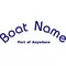 Custom Arched Boat Name Lettering Decal / Sticker