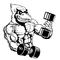 Weightlifting Cardinals Mascot Decal / Sticker 5