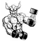 Weightlifting Devils Mascot Decal / Sticker 5