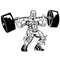 Weightlifting Devils Mascot Decal / Sticker 7