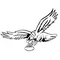 Eagles Mascot Decal / Sticker Wings 2