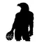 Basketball Eagles Mascot Decal / Sticker 3