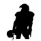 Football Eagles Mascot Decal / Sticker 01