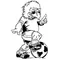 Soccer Eagles Mascot Decal / Sticker 3