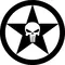 Punisher Star Decal / Sticker 36