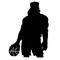 Basketball Frontiersman Mascot Decal / Sticker 2