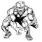 Wrestling Frontiersman Mascot Decal / Sticker 3