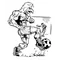 Soccer Gamecocks Mascot Decal / Sticker 4