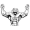 Weightlifting Gators Mascot Decal / Sticker 1