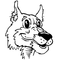 Huskies Mascot Decal / Sticker 1