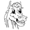 Horse Mascot Head Decal / Sticker 1
