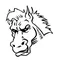 Horse Mascot Head Decal / Sticker 5