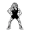 Wrestling Lions Mascot Decal / Sticker 3