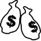 Money Bags Stick Figure Decal / Sticker 02