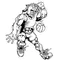 Basketball Paladins / Warriors Mascot Decal / Sticker 3