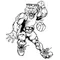 Basketball Cougars / Panthers Mascot Decal / Sticker 3