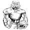 Football Cougars / Panthers Mascot Decal / Sticker 6