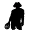 Basketball Patriots Mascot Decal / Sticker 2