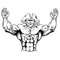 Weightlifting Patriots Mascot Decal / Sticker 1