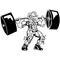 Weightlifting Rams Mascot Decal / Sticker 4