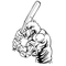 Baseball Razorbacks Mascots Decal / Sticker 4