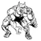 Wrestling Razorbacks Mascots Decal / Sticker 1