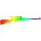 Rainbow Rifle Decal / Sticker 01