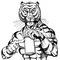 Tigers Torso Mascot Decal / Sticker 2