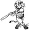 Baseball Tigers Mascot Decal / Sticker 5