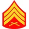 USMC Sergeant Chevron Decal / Sticker 02
