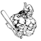 Baseball Vikings Mascot Decal / Sticker 2