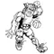 Basketball Vikings Mascot Decal / Sticker 2