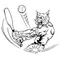 Baseball Wildcats Mascot Decal / Sticker 1